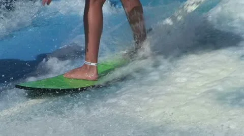 Falling trying to surf a Standing wave. Stock-Footage 11290086