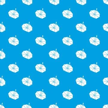 Falling umbrella pattern seamless blue Stock Illustration