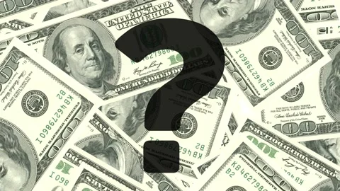 Falling Us dollar bank note question Mark Financial Crisis concept Stock Footage 233700102