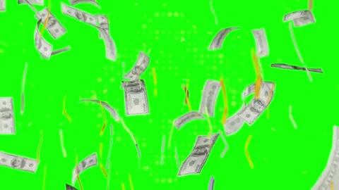 Falling US Dollar bills on green screen background for financial motion 库存影片 342896490