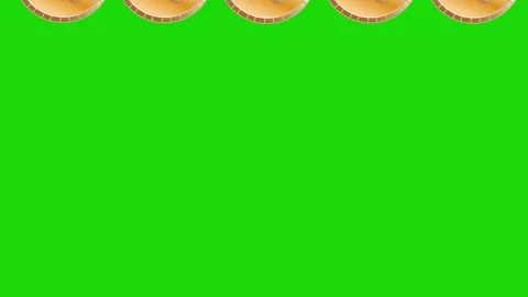 Falling US Dollars gold coins spinning and turns around. Camera zoom In 스톡 동영상 85959068