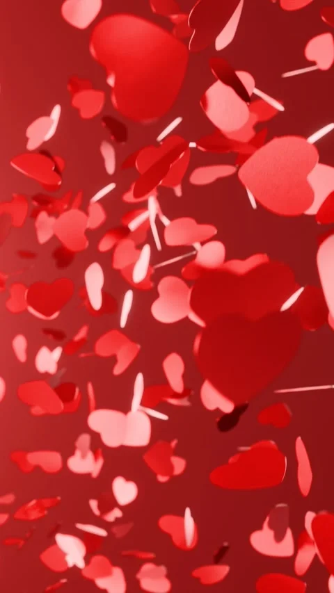 Falling Valentine's cards background Video stock 297225250
