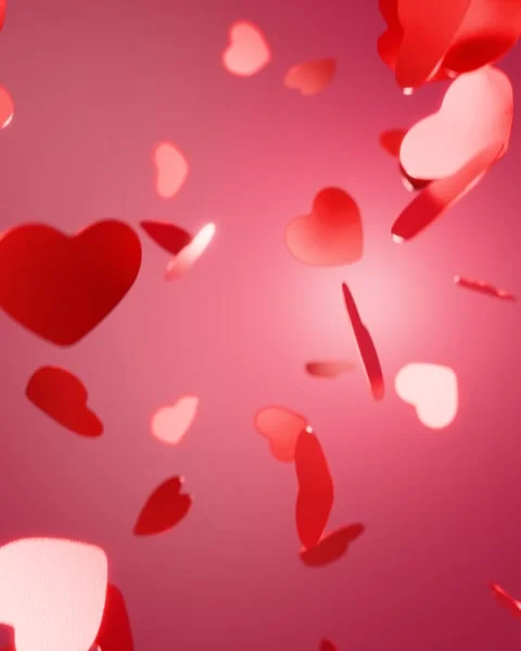 Falling Valentine's cards background Stock Footage 297225588