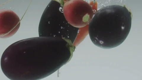 Falling vegetables Stock Footage 98300508