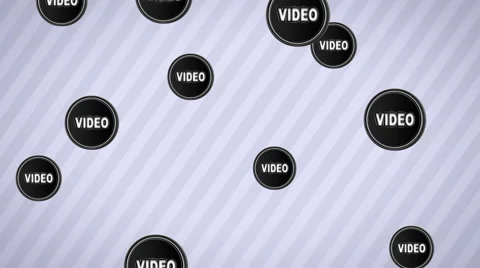 Falling "VIDEO" icons. Looping. Alpha channel. Stock Footage 63352449