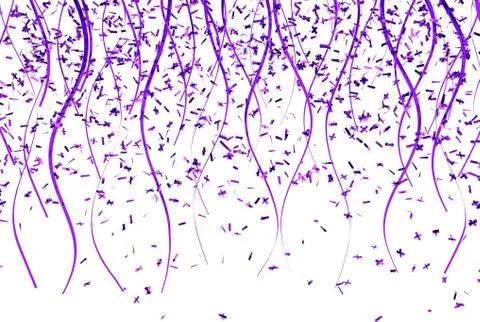 Falling violet confetti Stock-Illustration