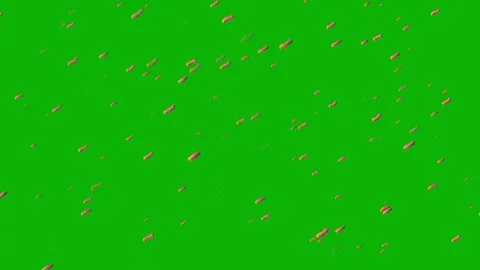 Falling Virus effect Down (Chroma key). 4K animation. Stock Footage 250401022
