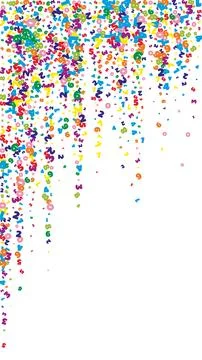 Falling vivid numbers. Math study concept with flying digits. Stock Illustration