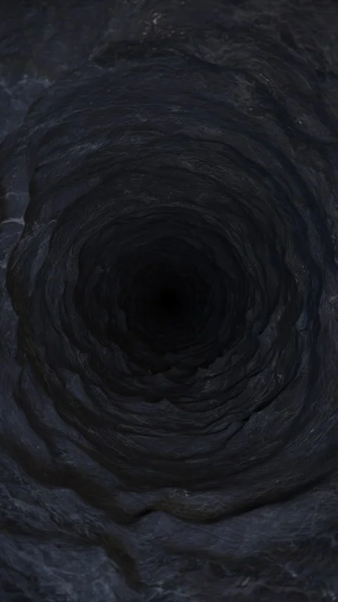 Falling into the void. Realistic CGI. Vídeos de archivo 336377173