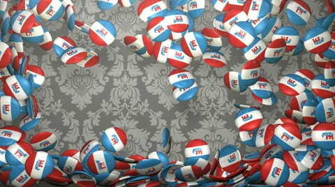 Falling Vote Pins HD Stock Footage 41266681