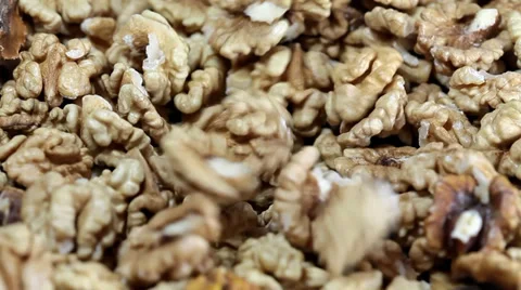 Falling Walnut background Stock Footage 35713563