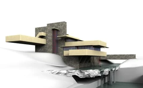 Falling water 4 Stock Illustration