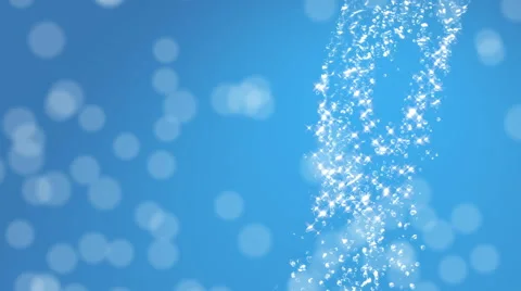 Falling water on a blue background 02 with particles Stock Footage 40072842