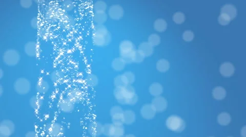 Falling water on a blue background 03 with particles Stock Footage 40078111