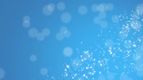 Falling water on a blue background 04 with particles Stock Footage 40079601