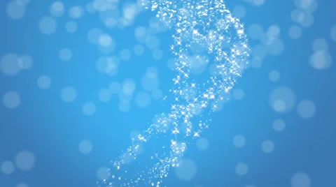 Falling water on a blue background 05 with particles Stock Footage 40079616