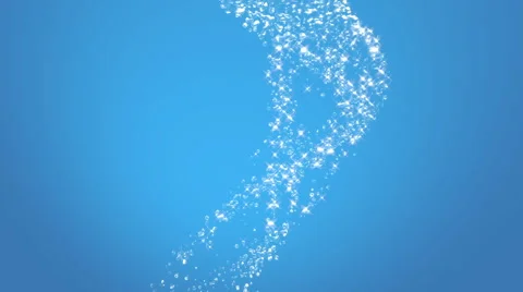 Falling water on a blue background 05 Stock Footage 40079618