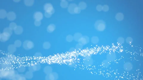 Falling water on a blue background 07  with particles Stock Footage 40080940