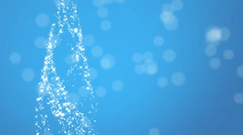 Falling water on a blue background 08 with particles Stock Footage 40085614