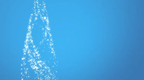 Falling water on a blue background 08 Stock Footage 40085615