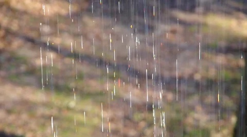 Falling water drops Stock Footage 34339874