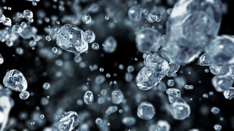 Falling water drops in super slow motion in 4K Stock Footage 74432370