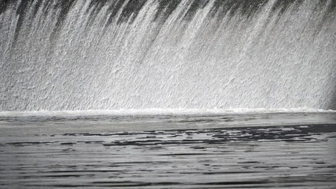 Falling water flow in slow motion Stock-Footage 89634207