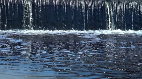 Falling water  with flowing water texture video Stock Footage 272173221