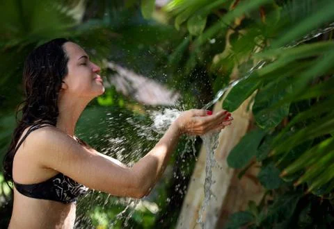 Falling water Stock Photos