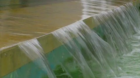 Falling water - slow motion 60p to 30p v1 Stock Footage 7743353