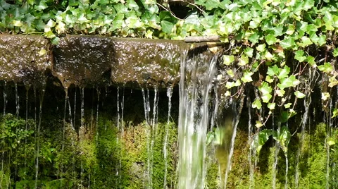 Falling water from stream Stock Footage 41696713