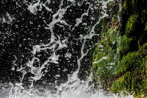 Falling watter sparkling waterfall Stock Photos