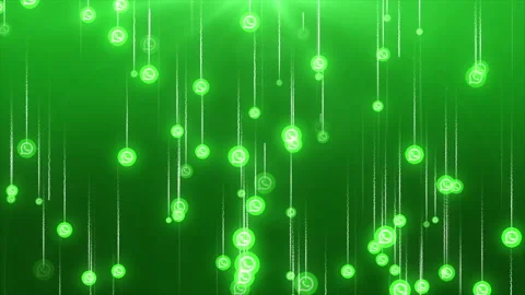 Falling Whatsapp Icon Background Stock-Footage 194039508