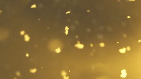 Falling White And Yellow Particles On The Yellow Background Stock Footage 266800700