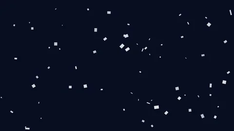 Falling White Confetti Animation on Dark Blue Background Video stock 332920104