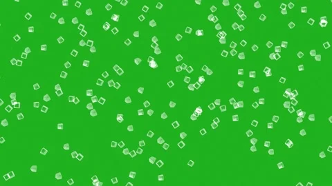 Falling white cubes motion graphics with green screen background Stock Footage 231880071