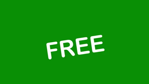 Falling white free text on green screen background Stock Footage 340027927