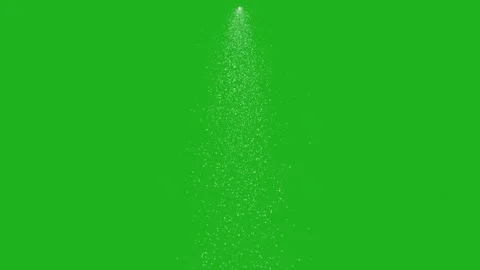 Falling white particles from a point with green screen background Stock Footage 219018129