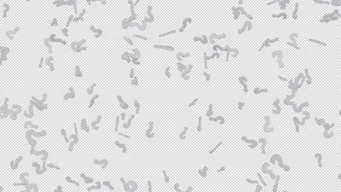 Falling White Question Mark Isolated on alpha background Stock Footage 237598322