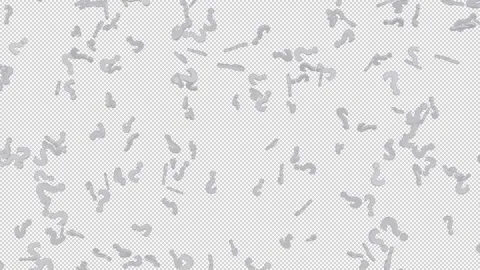 Falling White Question Mark Isolated loop on alpha background 스톡 동영상 237598555