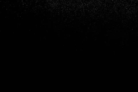 The falling white snow on a black background Stock Illustration