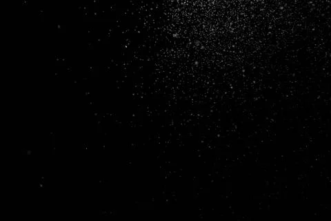 The falling white snow on a black background Stock Illustration