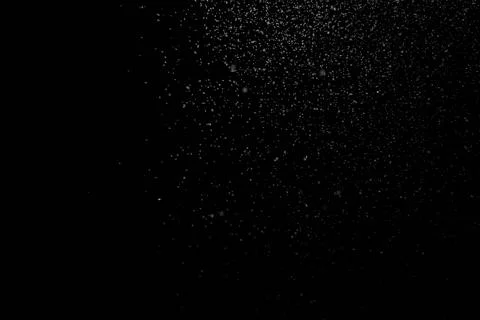 The falling white snow on a black background Stock Illustration