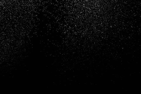 The falling white snow on a black background Stock Illustration