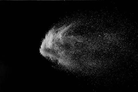 The falling white snow on a black background Stock Illustration