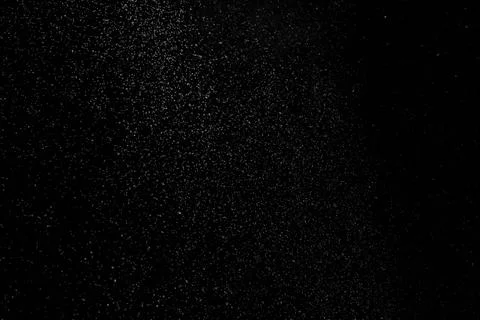 The falling white snow on a black background Stock Illustration