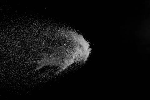The falling white snow on a black background Stock Illustration