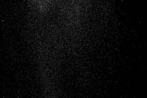 The falling white snow on a black background Stock Illustration
