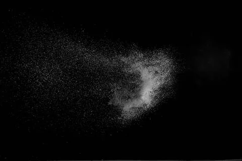 The falling white snow on a black background Stock Illustration