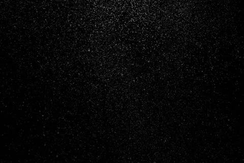 The falling white snow on a black background Stock Illustration